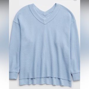 NEW Aerie Wonder Textured V-Neck Sweatshirt